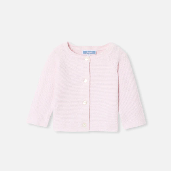 Cardigan bébé fille laine et coton