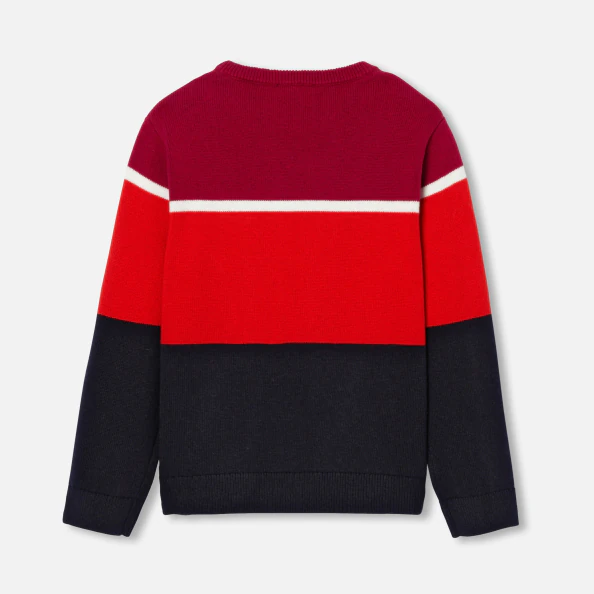 Pull enfant garçon color block