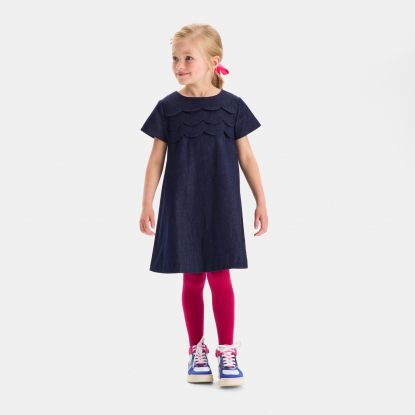 Robe trapèze en jean enfant fille