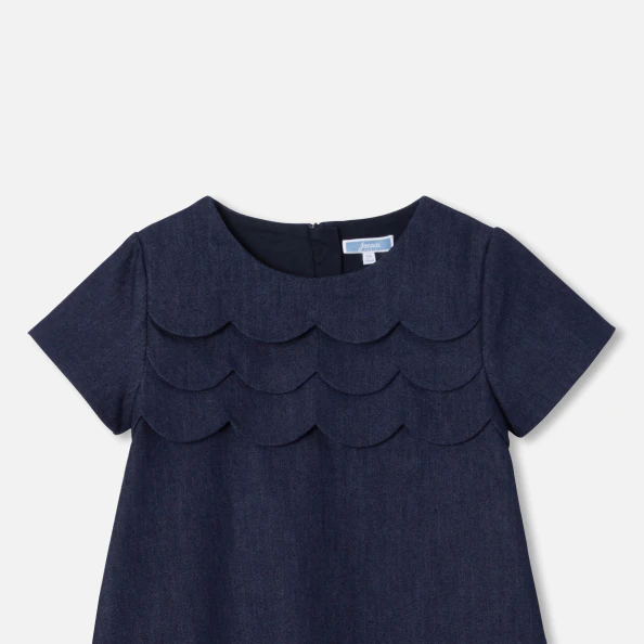 Robe trapèze en jean enfant fille