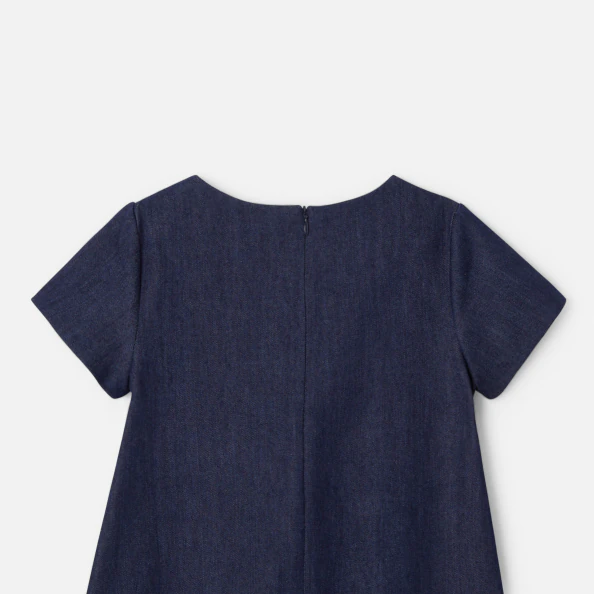 Robe trapèze en jean enfant fille