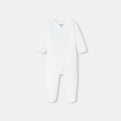 Pyjama bébé en velours motif nuage