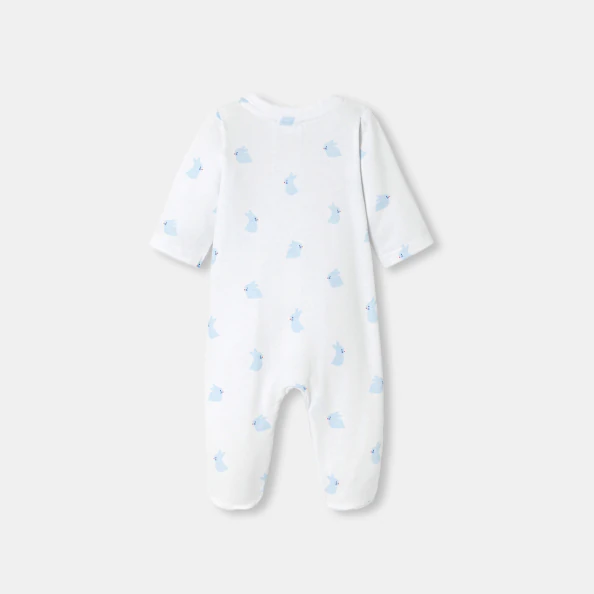 Pyjama bébé en molleton motif lapin