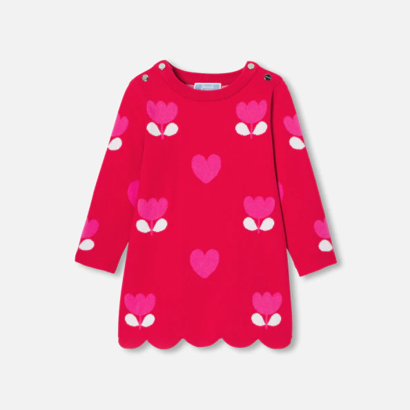 Robe bébé fille en tricot