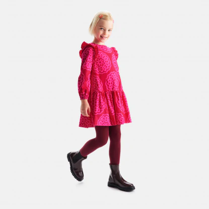 Robe enfant fille imprimé rosace