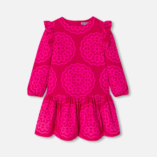 Robe enfant fille imprimé rosace