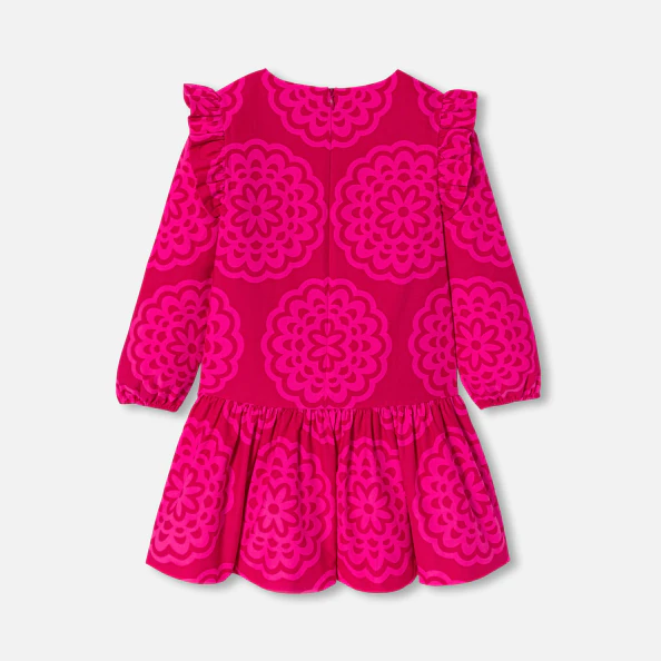 Robe enfant fille imprimé rosace