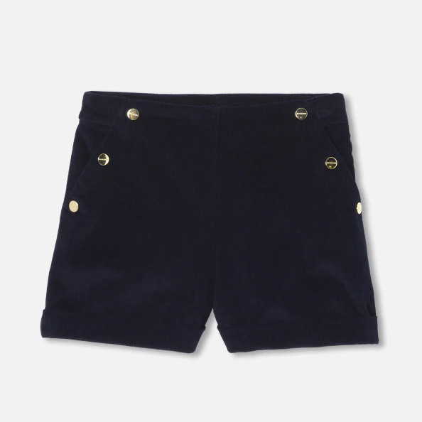 Short en velours enfant fille