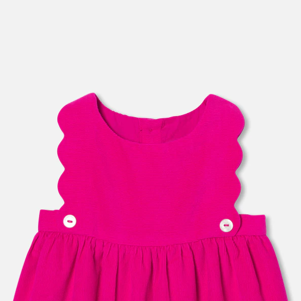 Robe chasuble bébé fille en velours