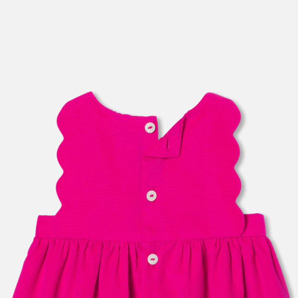 Robe chasuble bébé fille en velours