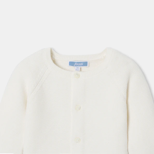 Cardigan bébé en laine et coton