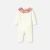 Combinaison bébé fille en tricot point mousse