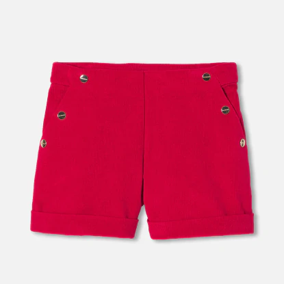 Short en velours enfant fille