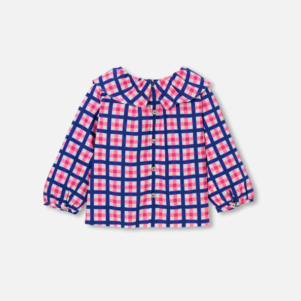 Blouse bébé fille à carreaux