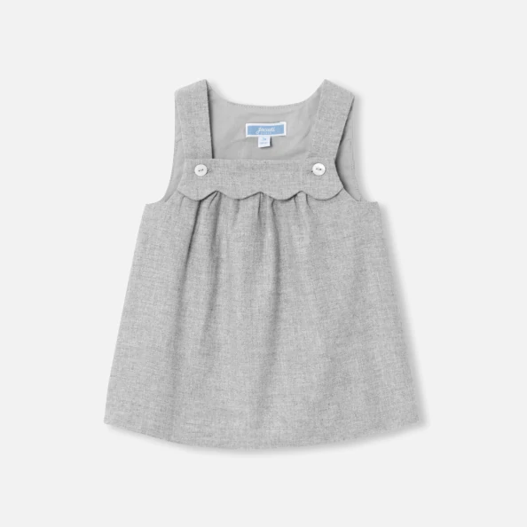 Robe chasuble bébé fille en flanelle