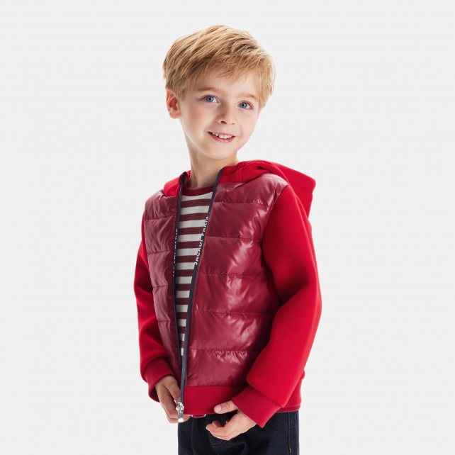 Blouson bi-matière enfant garçon