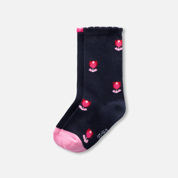 Duo de chaussettes hautes bébé fille