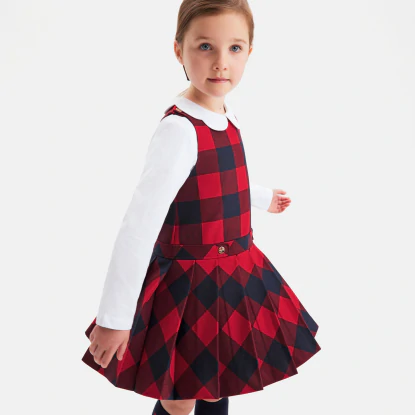 Robe chasuble enfant fille en flanelle