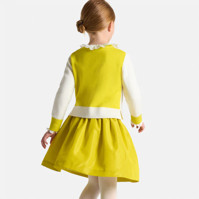 Gilet enfant fille color block