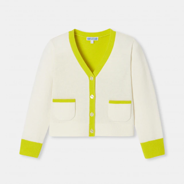 Gilet enfant fille color block