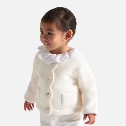 Cardigan bébé fille en polaire