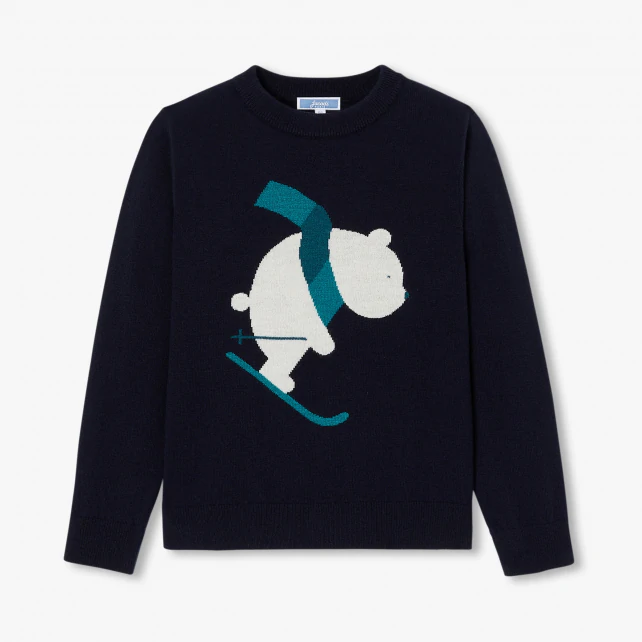 Pull enfant garçon motif ours