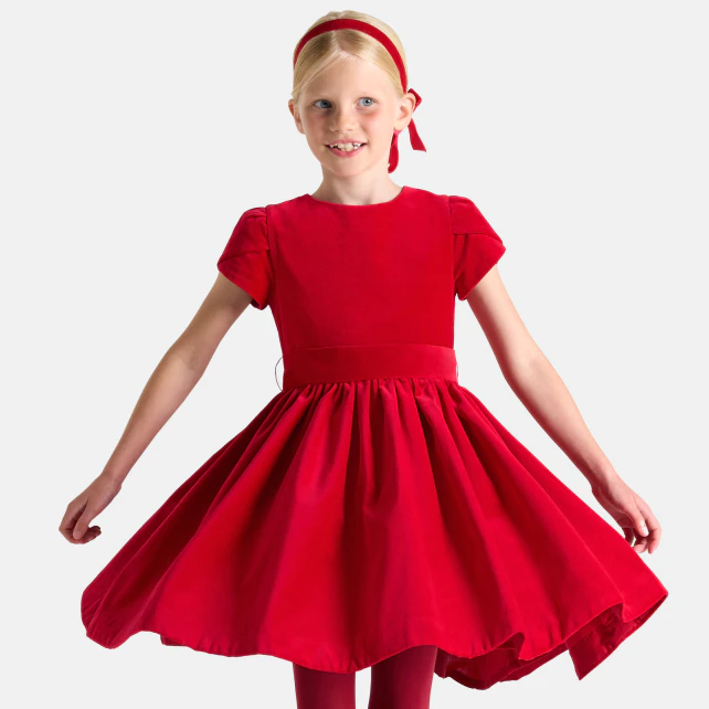 Robe en velours enfant fille