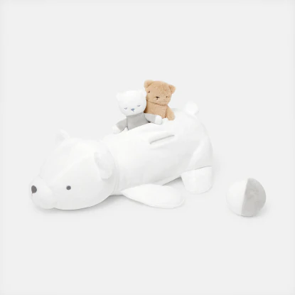 Peluche d'activités ours blanc