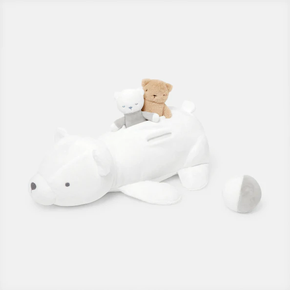 Peluche d'activités ours blanc