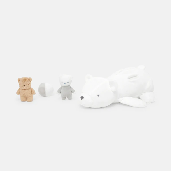 Peluche d'activités ours blanc