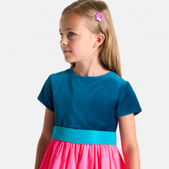 Robe enfant fille color block