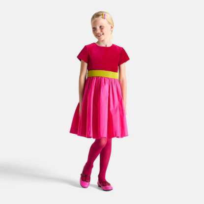 Robe enfant fille color block