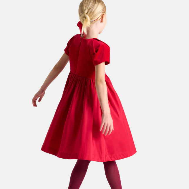 Robe bi-matière enfant fille